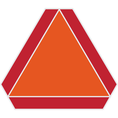 HILLMAN English Orange/Red Slow Moving Vehicle Sign 14 in. H X 16 in. W