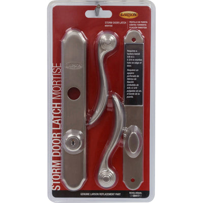 Larson Brush Nickel Silver Zinc Mortise Latch