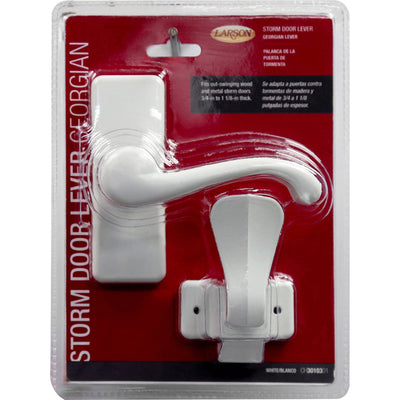 Larson Georgian Zinc-Plated White Zinc Lever Latches