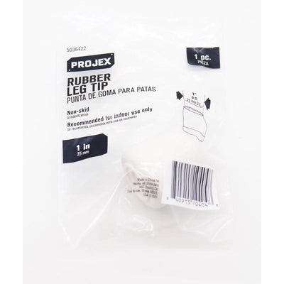 Projex Rubber Leg Tip White Round 1 in. W
