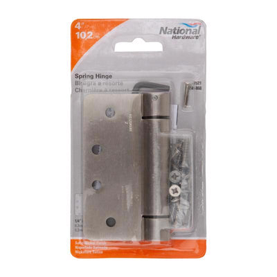 National Hardware 4 in. L Satin Nickel Spring Hinge