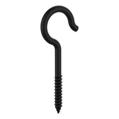 National Hardware Medium Storm Shine Black Steel 4-1/8 in. L Ceiling Hook