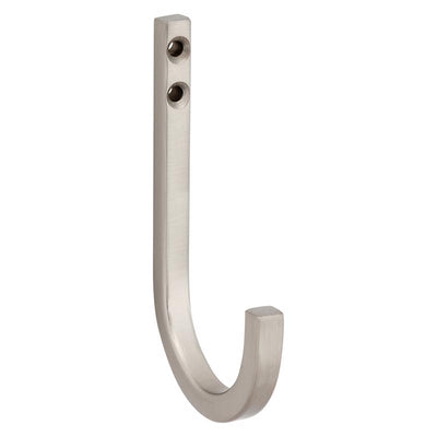 National Hardware Reed Medium Satin Nickel Steel 4 in. L Hook 60 lb