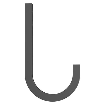 National Hardware Reed Medium Matte Black Steel 4 in. L Hook 60 lb