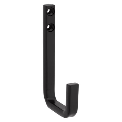 National Hardware Reed Large Matte Black Steel 4 in. L Hook 125 lb