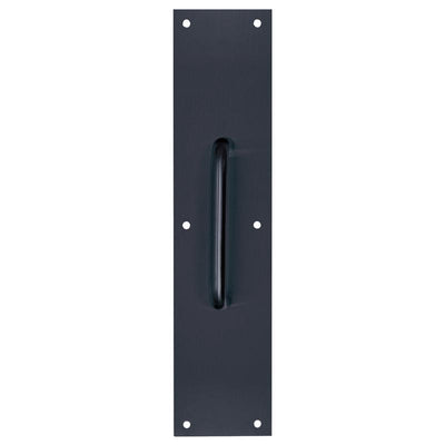 Tell 15 in. L Matte Black Stainless Steel Pull Plate