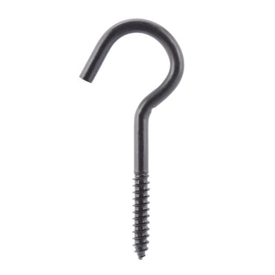 Wright Medium Matte Black Steel 4 in. L Ceiling Hook 100 lb
