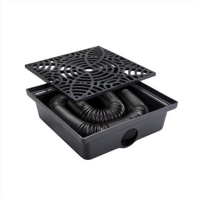 StealthDrain 4.25 in. H X 12 in. W X 12 each L Black Vinyl Downspout Extension