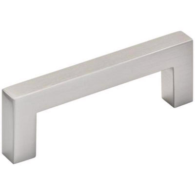 Amerock Contemporary Bar Cabinet Pull 3 in. Satin Nickel Silver
