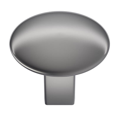 Amerock Riva Contemporary Oval Cabinet Knob 1-1/4 in. D 1-1/16 in. Polished Chrome