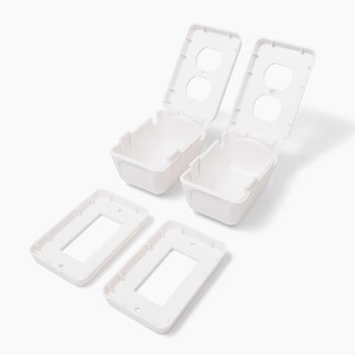 Regalo White Plastic Outlet Cover 2 pk