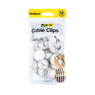 Wrap-It 1 in. L White Plastic Cable Clip