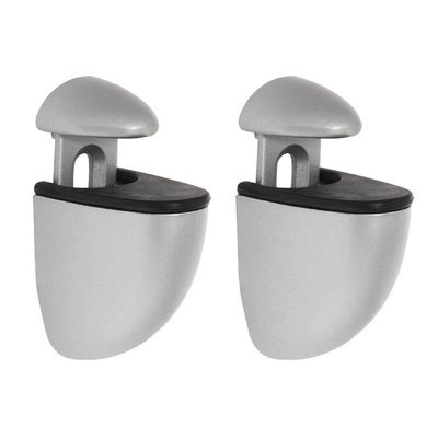 Dolle Jam 3 in. H X 1 in. W X 1.6 in. D Silver Metal Shelf Clips