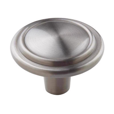 Amerock Everyday Basics Hatfield Round Cabinet Knob 1-1/4 in. D 7/8 in. Satin Nickel