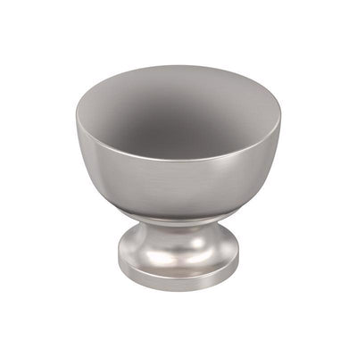 Amerock Everyday Basics Chalice Round Cabinet Knob 1-1/4 in. D 1-1/8 in. Satin Nickel