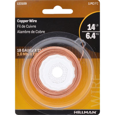 HILLMAN 25 ft. L Copper 18 Ga. Hobby Wire