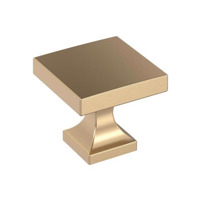 Amerock Pedestal Transitional Square Cabinet Knob 1 in. Champagne Bronze