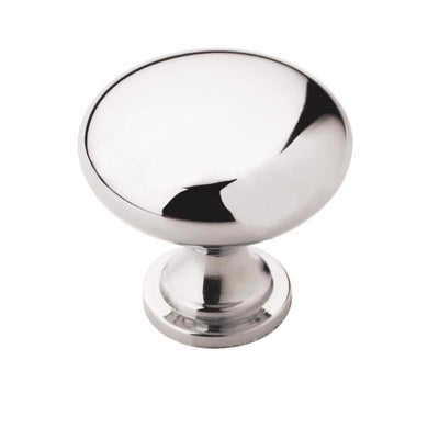 Amerock Loop Transitional Round Cabinet Knob 1.18 in. D 1.18 in. Polished Chrome