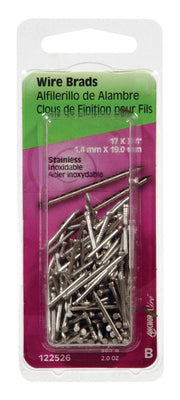 HILLMAN 17 Ga. X 3/4 in. L Stainless Steel Brad Nails 2 oz