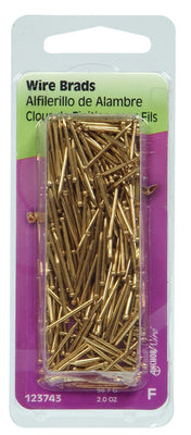 HILLMAN 18 Ga. X 3/4 in. L Brass Brad Nails 2 oz