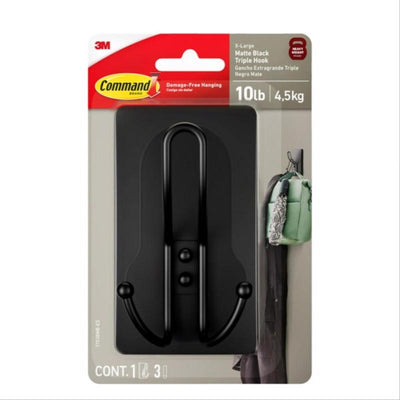 3M Matte Plastic Triple Hook