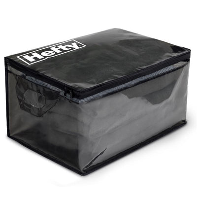 Hefty Large Black/Clear Flexible Tote w/Handle Stackable