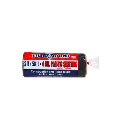 Film-Gard Plastic Sheeting 4 mil X 3 ft. W X 50 ft. L Polyethylene Black