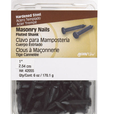 HILLMAN Anchor Wire 1 in. Masonry Bright Hardened Steel Nail Flat Head 6 oz