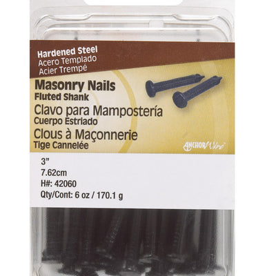HILLMAN Anchor Wire 3 in. Masonry Bright Hardened Steel Nail Flat Head 6 oz