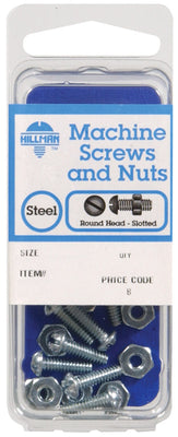 HILLMAN No. 8-32 in. X 3/4 in. L Slotted Round Head Zinc-Plated Steel Machine Screws