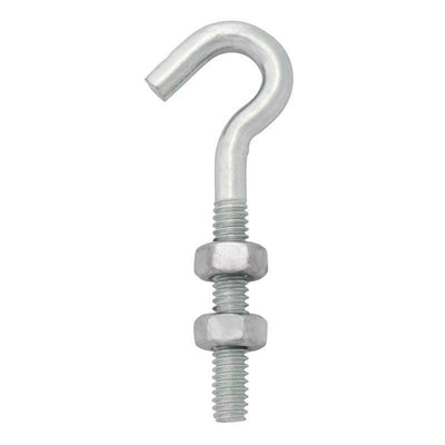 Hampton Small Zinc-Plated Silver Zinc 0.8125 in. L Hook Bolt 165 lb