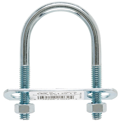 Hampton 5/16 in. X 1-3/4 in. W X 3 in. L Coarse Zinc-Plated Steel U-Bolt