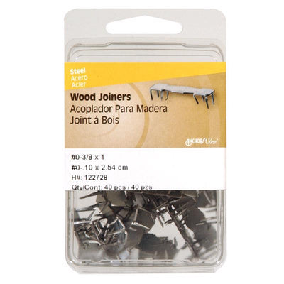HILLMAN No. 2 3/8 in. Wood Joiner Galvanized Steel Wood Joiner Flat Head 16 pk