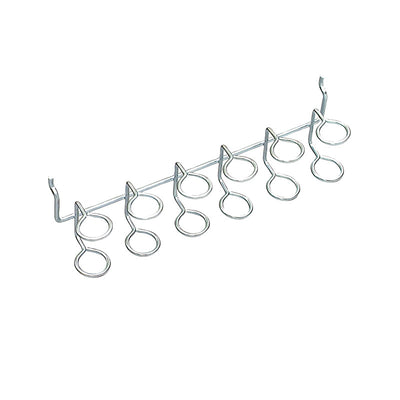 Crawford Zinc Plated Silver Steel 11.8 in. Multi-Tool Peg Hook Rack