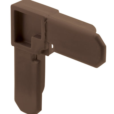 Prime-Line Bronze Plastic 3/8 in. W X 3/4 in. L Screen Frame Corner