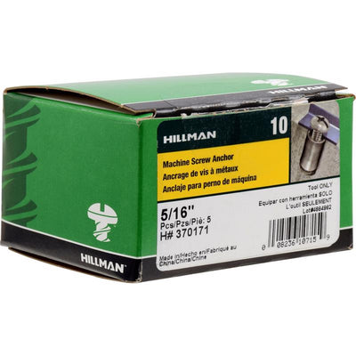 HILLMAN 5/16 in. D X 3.75 in. L Carbon Steel Round Head Setting Tool Machine Screw Anchor