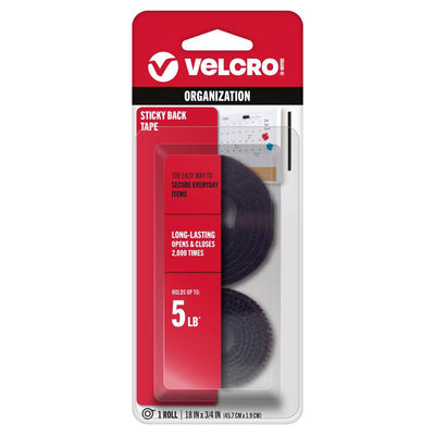 VELCRO Brand Sticky Back Small Nylon Hook and Loop Fastener 18 in. L