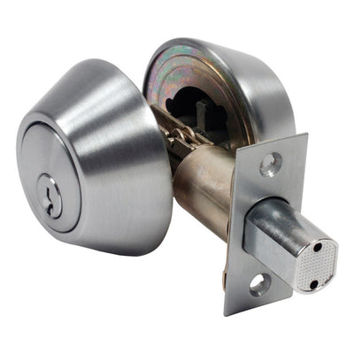 Home Plus Satin Chrome Brass Double Cylinder Deadbolt