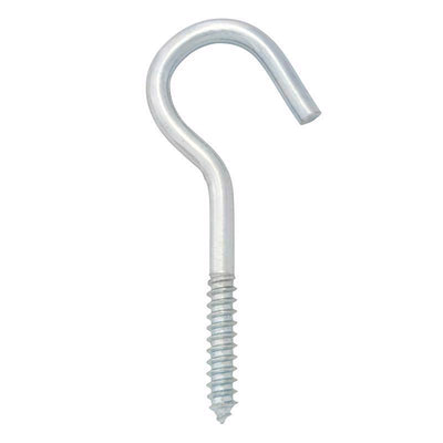 Hampton Small Zinc-Plated Silver Steel 4.0625 in. L Ceiling Hook 60 lb