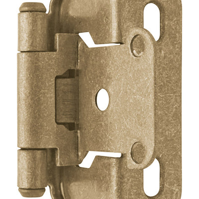 Amerock 1-1/2 in. W X 2-1/4 in. L Burnished Brass Steel Self-Closing Hinge 2 pk