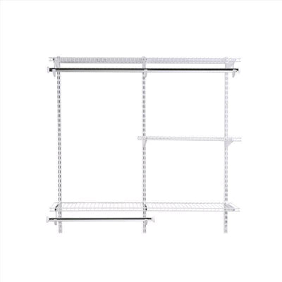 Rubbermaid 49.2 in. H X 13.25 in. W X 2.6 in. L Steel Closet Kit
