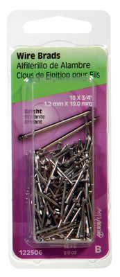 HILLMAN Anchor Wire 18 Ga. X 3/4 in. L Bright Steel Brad Nails 2 oz