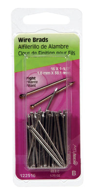 HILLMAN Anchor Wire 16 Ga. X 1-1/2 in. L Bright Steel Brad Nails 1.75 oz