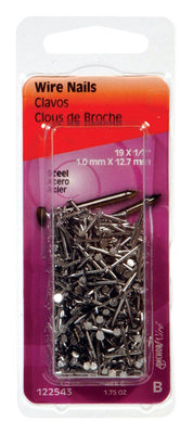 HILLMAN Anchor Wire 19 Ga. X 1/2 in. L Bright Steel Wire Nails 1.75 oz