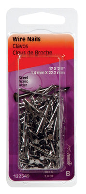 HILLMAN Anchor Wire 17 Ga. X 7/8 in. L Bright Steel Wire Nails 2 oz