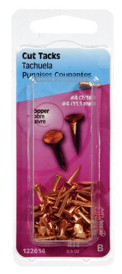 HILLMAN Anchor Wire No. 4 X 7/16 in. L Copper Cut Tacks