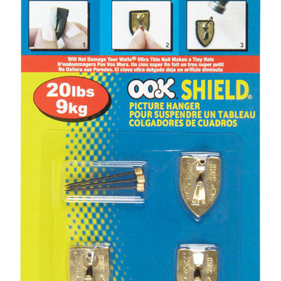 HILLMAN OOK Shield Picture Hanger 20 lb 3 pk