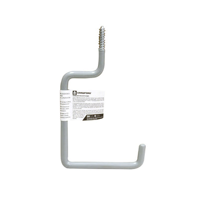 Crawford 7 in. L Vinyl Coated Gray Steel Large Storage Hook 20 lb. cap.