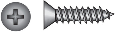 HILLMAN No. 6 Ga. X 1-1/4 in. L Phillips Flat Head Sheet Metal Screws 100 pk
