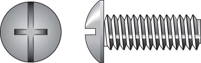 HILLMAN No. 8-32 Ga. X 1-3/4 in. L Combination Truss Head Zinc-Plated Steel Machine Screws 100 pk